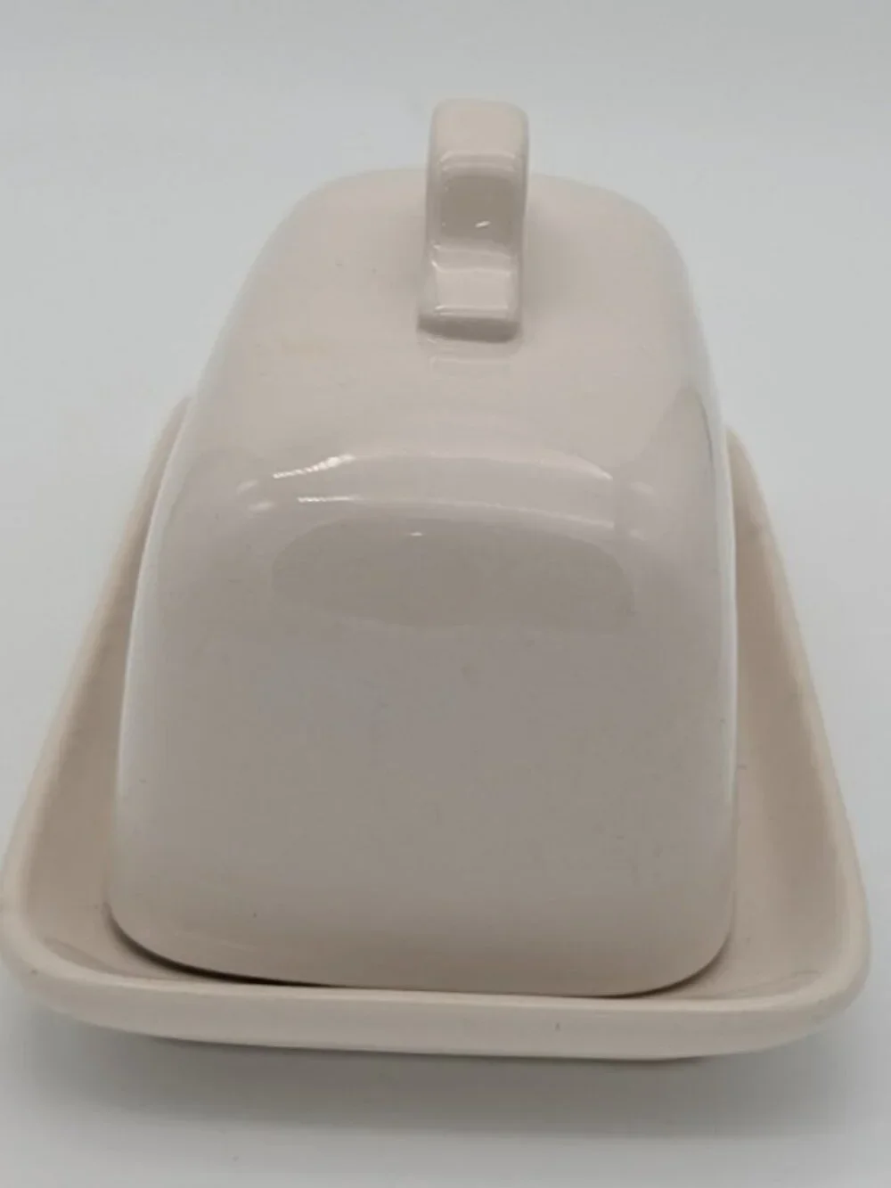 Rae Dunn Spread Butter Dish with Lid Ceramic Artisan Collection Magenta